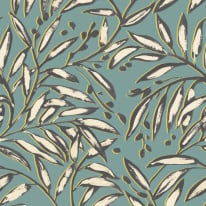 Ohpopsi Lorena Vine Petrol Wallpaper - RON50112W