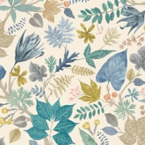 Ohpopsi Lush Leaves Denim/Stone Wallpaper - RON50119W