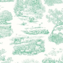 Ohpopsi Eve Toile Jade Wallpaper - RON50124W