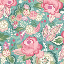 Ohpopsi Emily Rose Rose/Seafoam Wallpaper - RON50133W