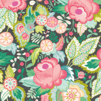 Ohpopsi Emily Rose Ebony Citrus Wallpaper - RON50134W