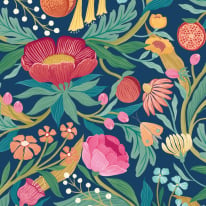 Ohpopsi Clementine Ink/Flamingo Wallpaper - RON50148W