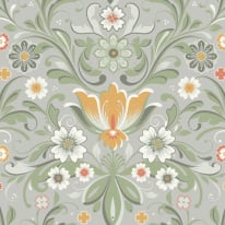 Galerie Sommarang 2 Östanskär Grey/Green Wallpaper - S24113