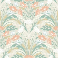 Galerie Sommarang 2 Värmdö White/Green Wallpaper - S24119