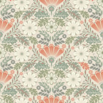 Galerie Sommarang 2 Klockrike Orange/White Multi Wallpaper - S24122