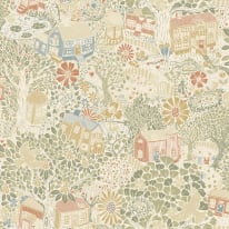 Galerie Sommarang 2 Bygga Bo Green Wallpaper - S63001