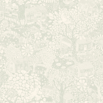Galerie Sommarang 2 Bygga Bo Light Green Wallpaper - S63004