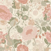 Galerie Sommarang 2 Växa Green/Pink Wallpaper - S63012