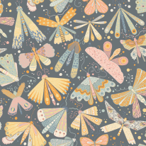 Galerie Sommarang 2 Flyga Dark Blue Multi Wallpaper - S63022