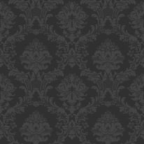 Galerie Simply Silks 4 Classic Damask Black Metallic Wallpaper - SB37906