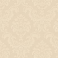 Galerie Simply Silks 4 Feathered Damask Dark Cream Metallic Wallpaper - SK34719
