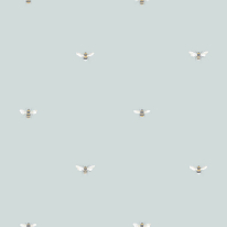 Sophie Allport Bees Motif Duck Egg Wallpaper - 181533