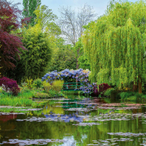 Anaglypta Wall-art Monet's Garden In France Green Wall Mural - 5035-8
