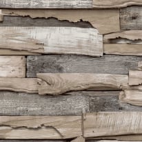 Grandeco Malay Wood Panel Natural Wallpaper - WL1002