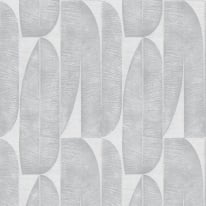 Galerie Welcome Home Geometric Leaf Silver Wallpaper - WH30169