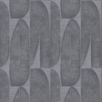 Galerie Welcome Home Geometric Leaf Black/Grey Wallpaper - WH30171
