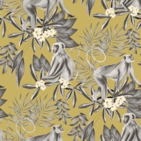 Ohpopsi Morris The Monkey Mustard Wallpaper - WLD53110W
