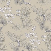 Ohpopsi Toucan Toile Linen Wallpaper - WLD53112W