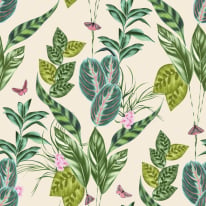Ohpopsi Spirit Tropical Butterflies Zest Wallpaper - WLD53123W