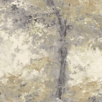 Ohpopsi Dapple Trees and Leaves Pebble/Flax Wall Mural - WND50103M