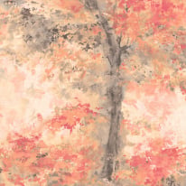 Ohpopsi Dapple Trees and Leaves Geranium Wall Mural - WND50105M