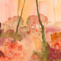 Ohpopsi Forest Seasons Paprika Wall Mural - WND50115M