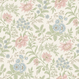 Rasch Garden Muse Pink/Green Metallic Wallpaper - 100012