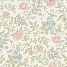 Rasch Garden Muse Pink/Green Metallic Wallpaper - 100012