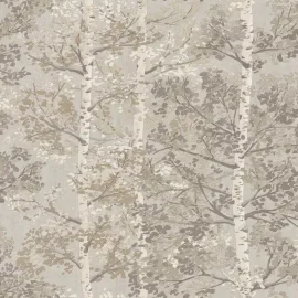 Rasch Silverwood Tree Natural Metallic Wallpaper - 100227