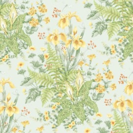 Rasch Chelsea Fern Yellow/Mint Wallpaper - 100401