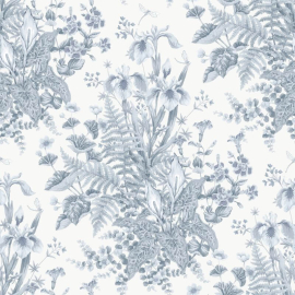 Rasch Chelsea Fern Blue Wallpaper - 100425
