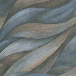 Erismann Stormy Lush Leaves Blue Metallic Wallpaper - 10257-08