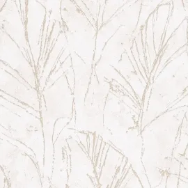 Erismann Evolution Fall Leaf Beige Metallic Wallpaper - 10321-02