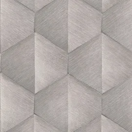 Erismann Prisma 3D Graphic Waves Taupe Metallic Wallpaper - 10370-38