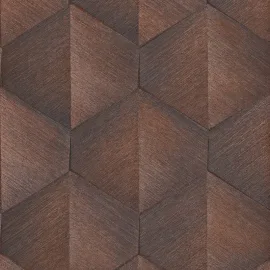Erismann Prisma 3D Graphic Waves Bronze Metallic Wallpaper - 10370-48
