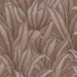 Erismann Zanzibar Leaf Bronze Metallic Wallpaper - 10371-48
