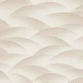 Erismann Interlocking Waves Beige Metallic Wallpaper - 10372-02