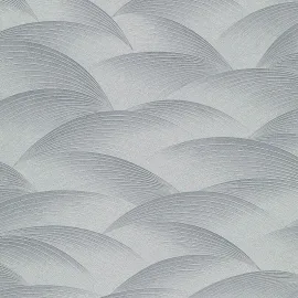 Erismann Interlocking Waves Silver Metallic Wallpaper - 10372-29