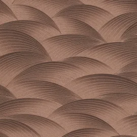 Erismann Interlocking Waves Bronze Metallic Wallpaper - 10372-48