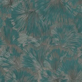 Erismann Shine Floral Leaf Green Metallic Wallpaper - 10373-19