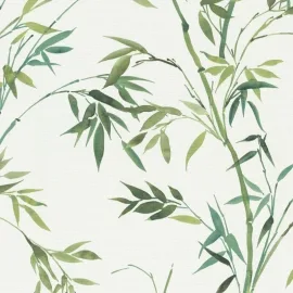 Erismann Stunning Bamboo Leaf Green Wallpaper - 10388-07