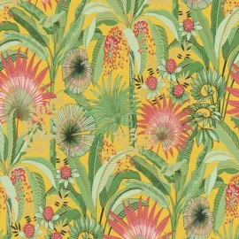 Erismann Martinique Tropical Yellow Multi Wallpaper - 10390-20