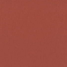 High-resolution flat swatch of Erismann Wall Stories red wallpaper showing the fine textured grain.