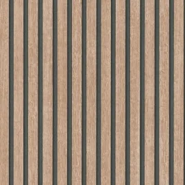 Erismann Imitations Acoustic Wood Panelling Beige Wallpaper - 10400-32