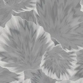 Erismann Bliss Abstract Leaf Grey Metallic Wallpaper - 10402-10