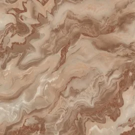 Elle Decoration Mystic Marble Brown/Rust Metallic Wallpaper - 10447-13