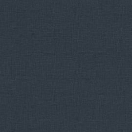 High-resolution flat swatch of Erismann Wall Stories deep blue wallpaper showing the fine textured grain.