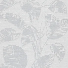 Erismann Largo Leaf Grey Metallic Wallpaper - 10459-31