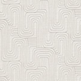 Erismann Rondo Curved Lines Beige Metallic Wallpaper - 10461-02