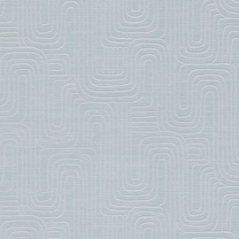 Erismann Rondo Curved Lines Light Grey Metallic Wallpaper - 10461-35